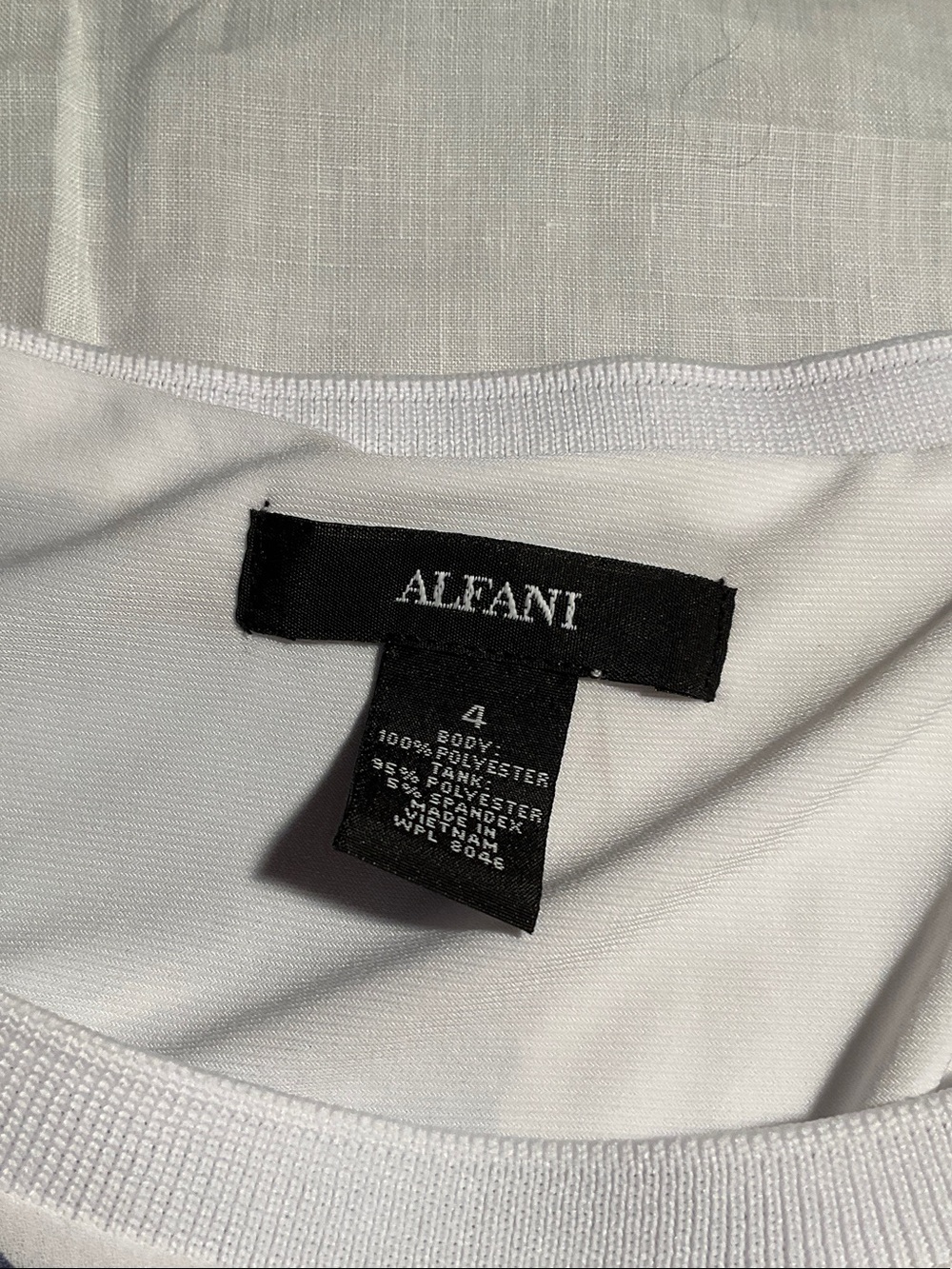 Alfani Abstract short sleeve tunic shirt w/ white tee - Picture 2 of 8